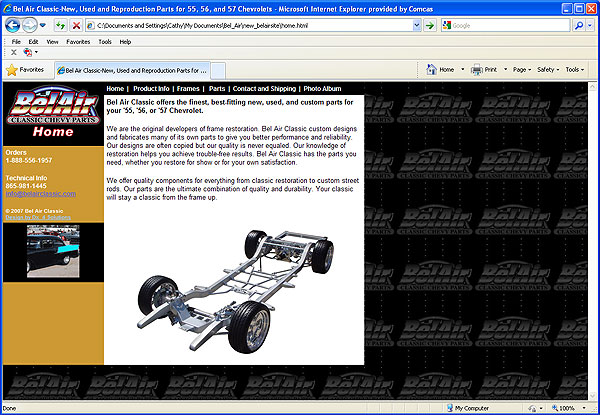 BelAir Classic site screen shot
